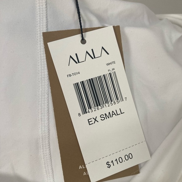 ALALA Flyweight Hoodie Tee Long Sleeve NWT White - Picture 10 of 16